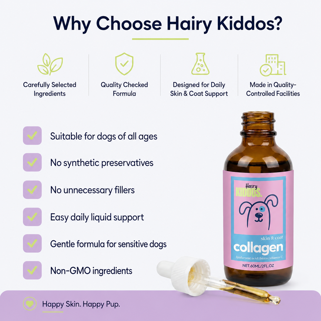 Hairy Kiddos Premium Collagen Drops